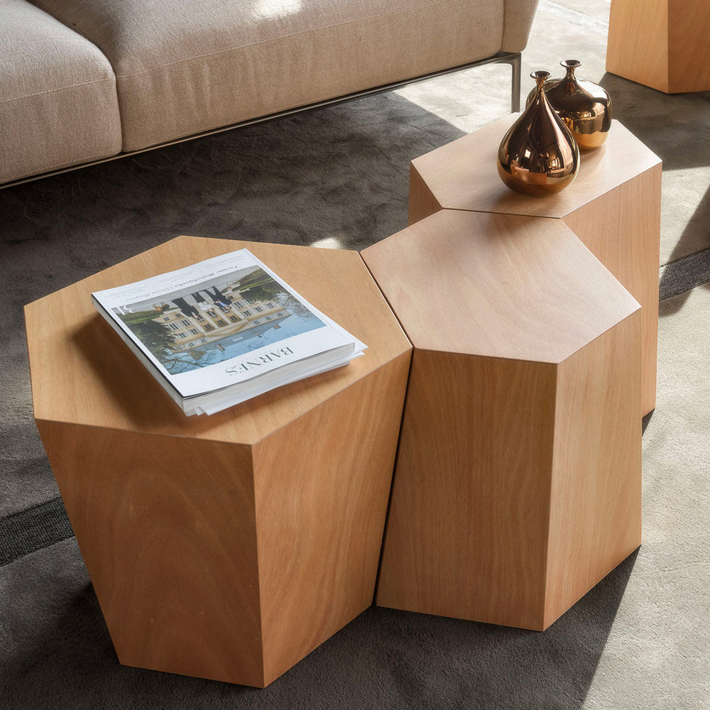 Hexagon Side Table or Stool - Stone or Wood by Horm - Do Shop