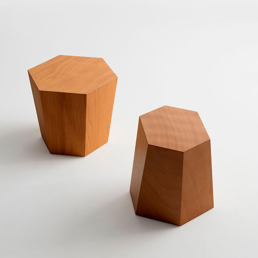 Hexagon Side Table or Stool - Stone or Wood by Horm - Do Shop