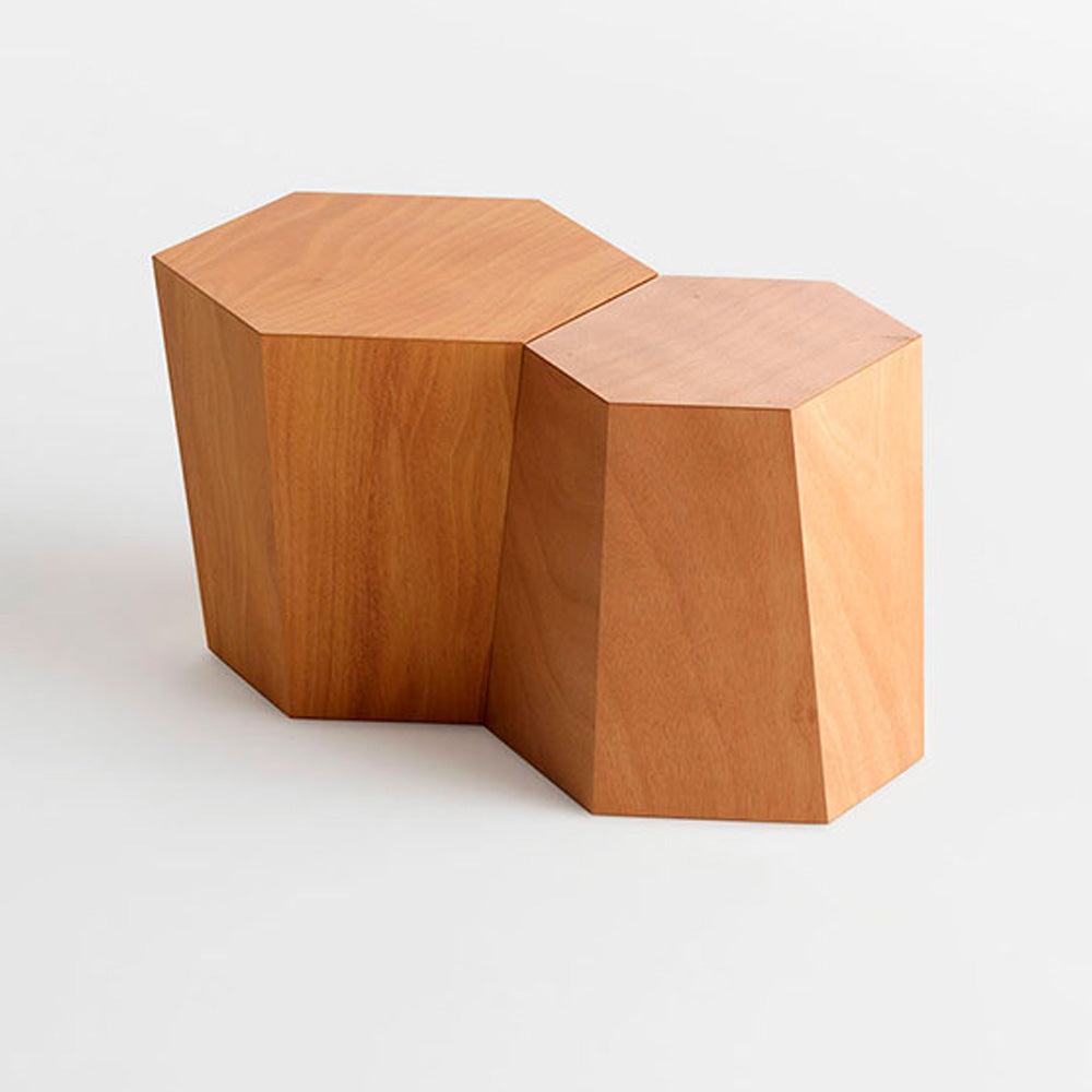 Hexagon Side Table or Stool - Stone or Wood by Horm - Do Shop