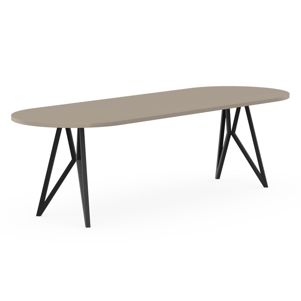 Henk Dining Table - Flat Oval - HPL Fenix Laminate