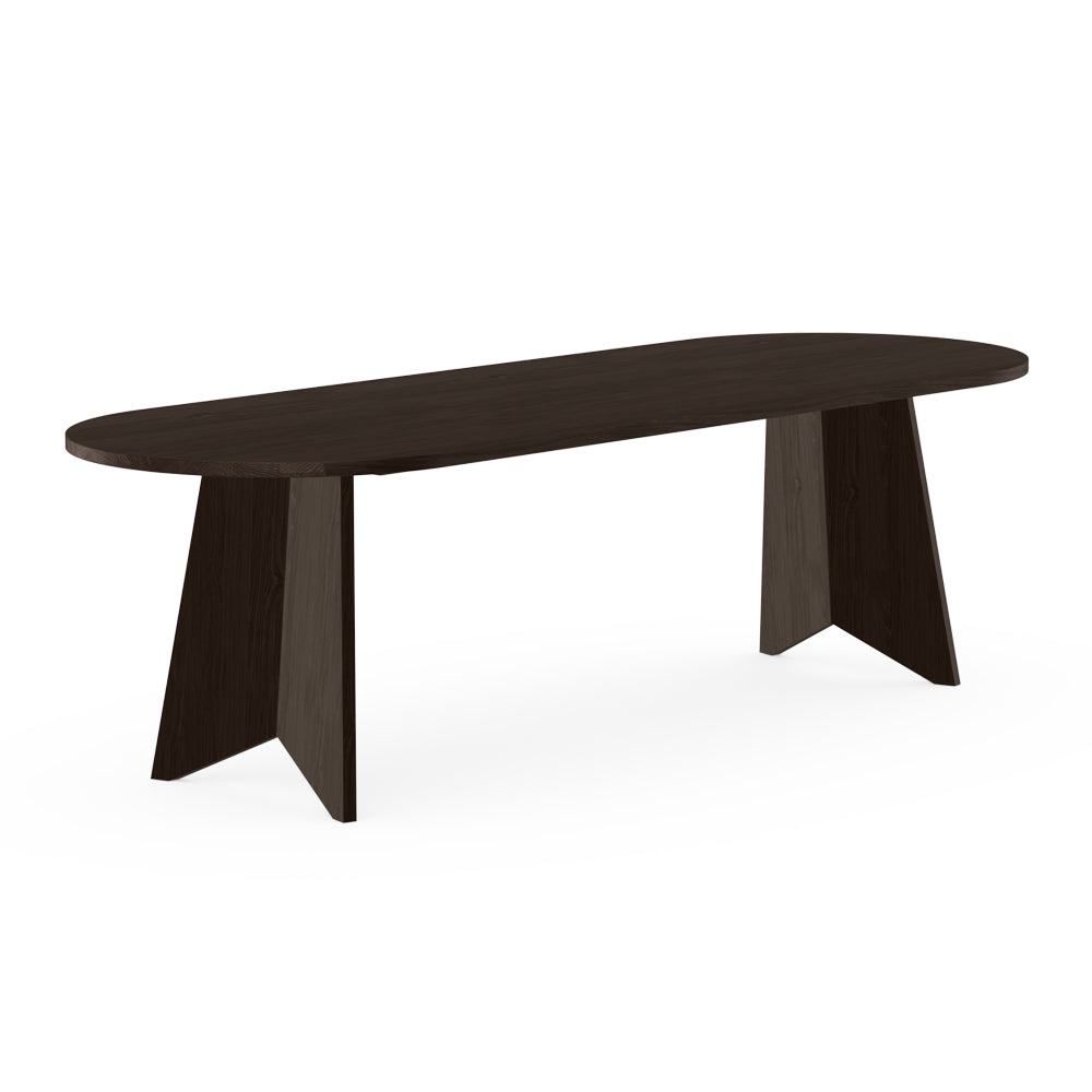 Henk Dining Table - Flat Oval - Stained Oak | Do Shop 