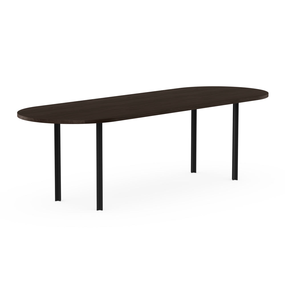 Henk Dining Table - Flat Oval - Stained Oak