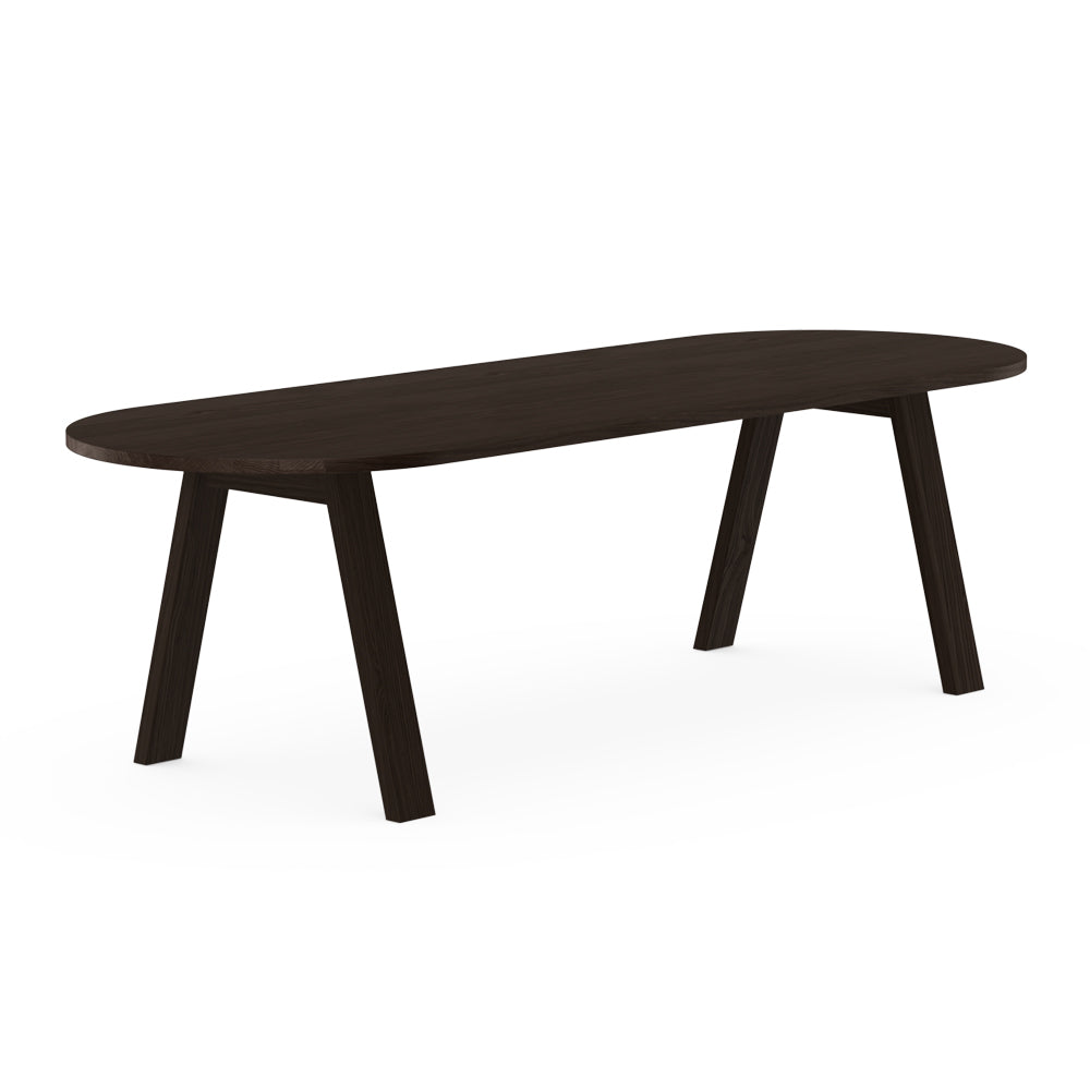 Henk Dining Table - Flat Oval - Stained Oak | Do Shop 