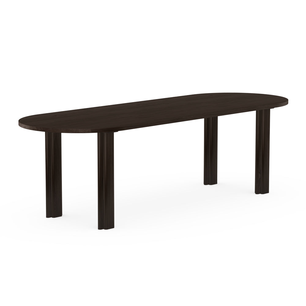 Henk Dining Table - Flat Oval - Stained Oak | Do Shop 