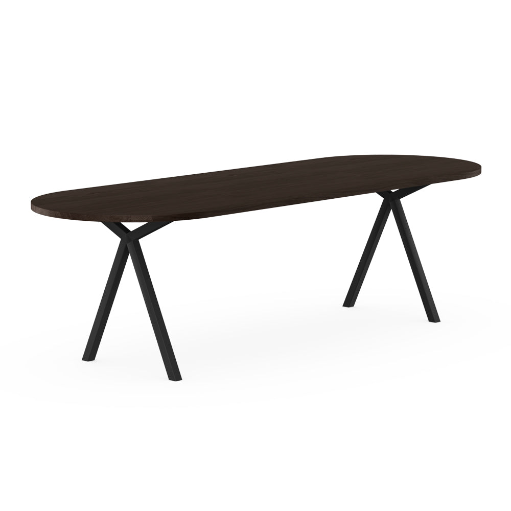 Henk Dining Table - Flat Oval - Stained Oak | Do Shop 