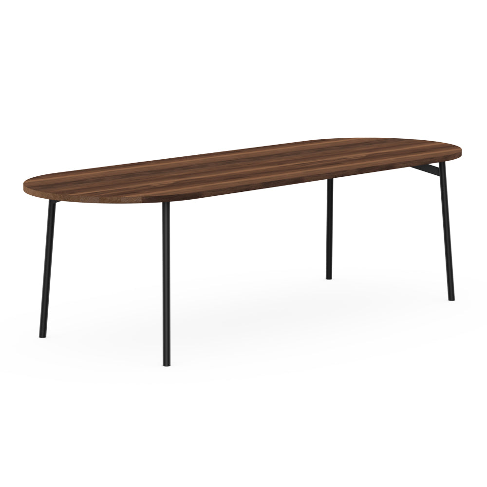 Henk Dining Table - Flat Oval - Natural Walnut