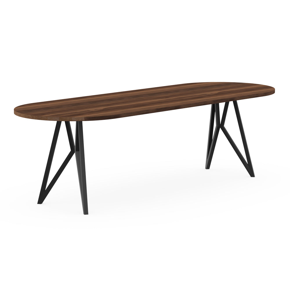 Henk Dining Table - Flat Oval - Natural Walnut