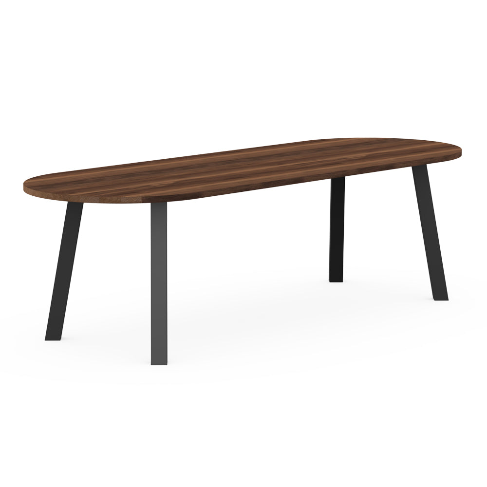 Henk Dining Table - Flat Oval - Natural Walnut