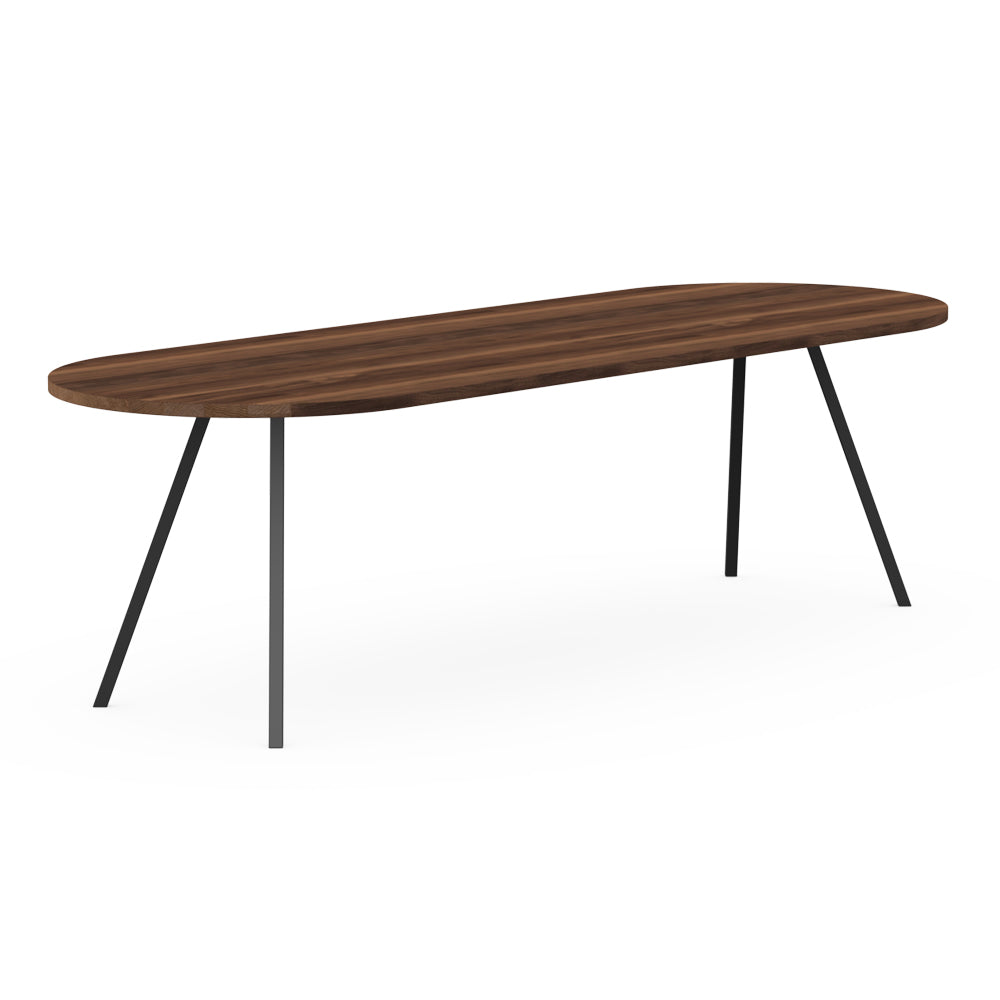 Henk Dining Table - Flat Oval - Natural Walnut