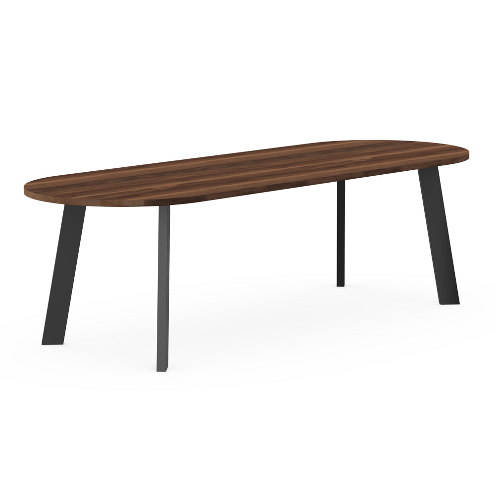 Henk Dining Table - Flat Oval - Natural Walnut