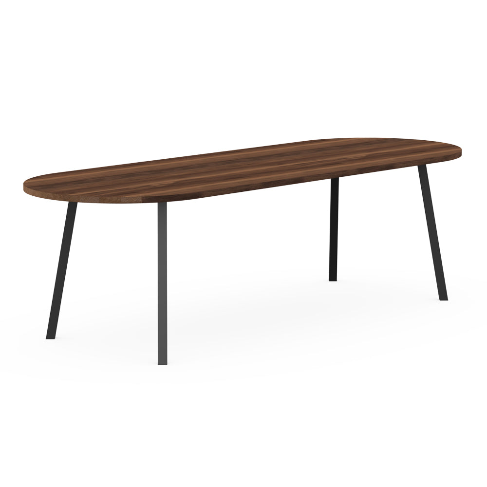 Henk Dining Table - Flat Oval - Natural Walnut