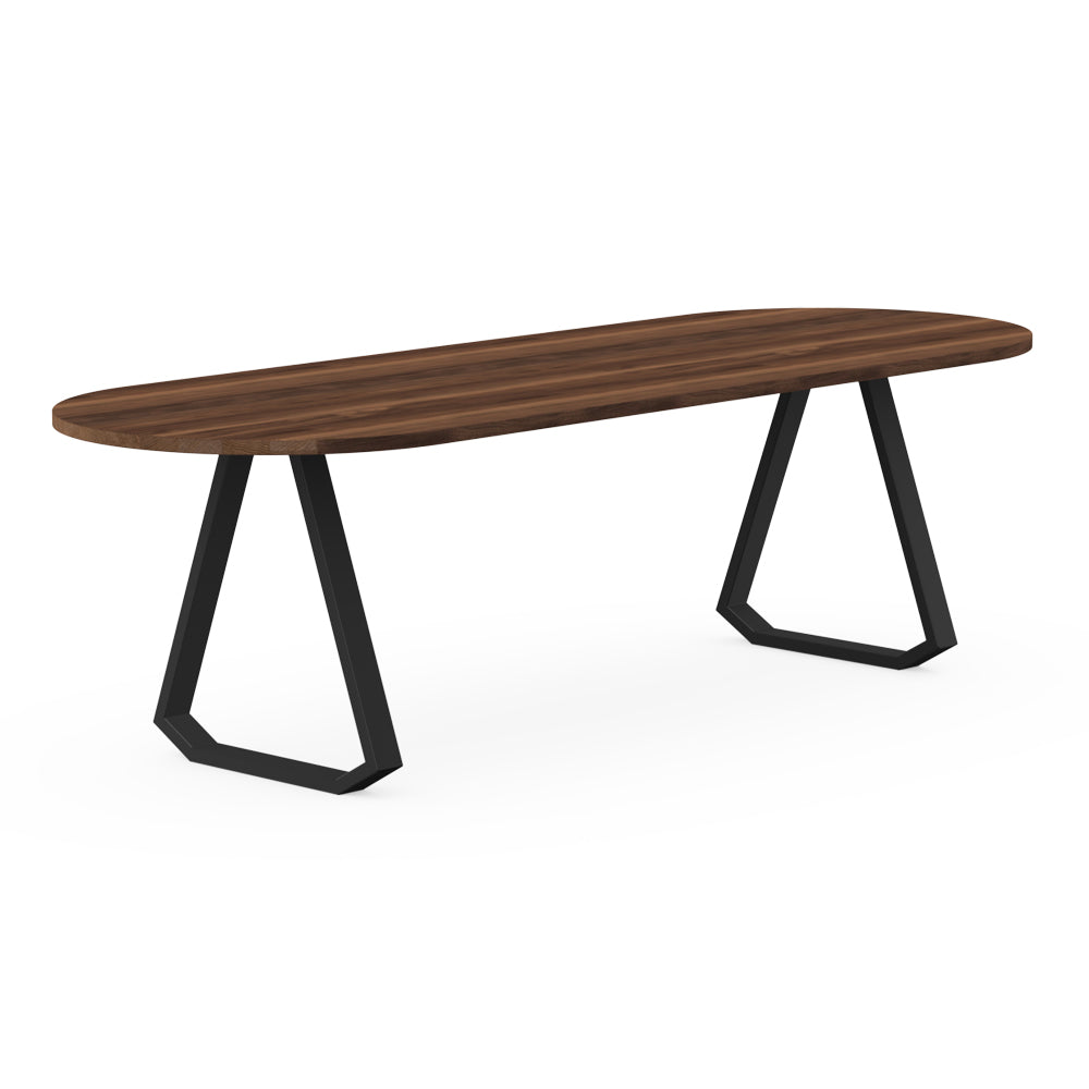 Henk Dining Table - Flat Oval - Natural Walnut