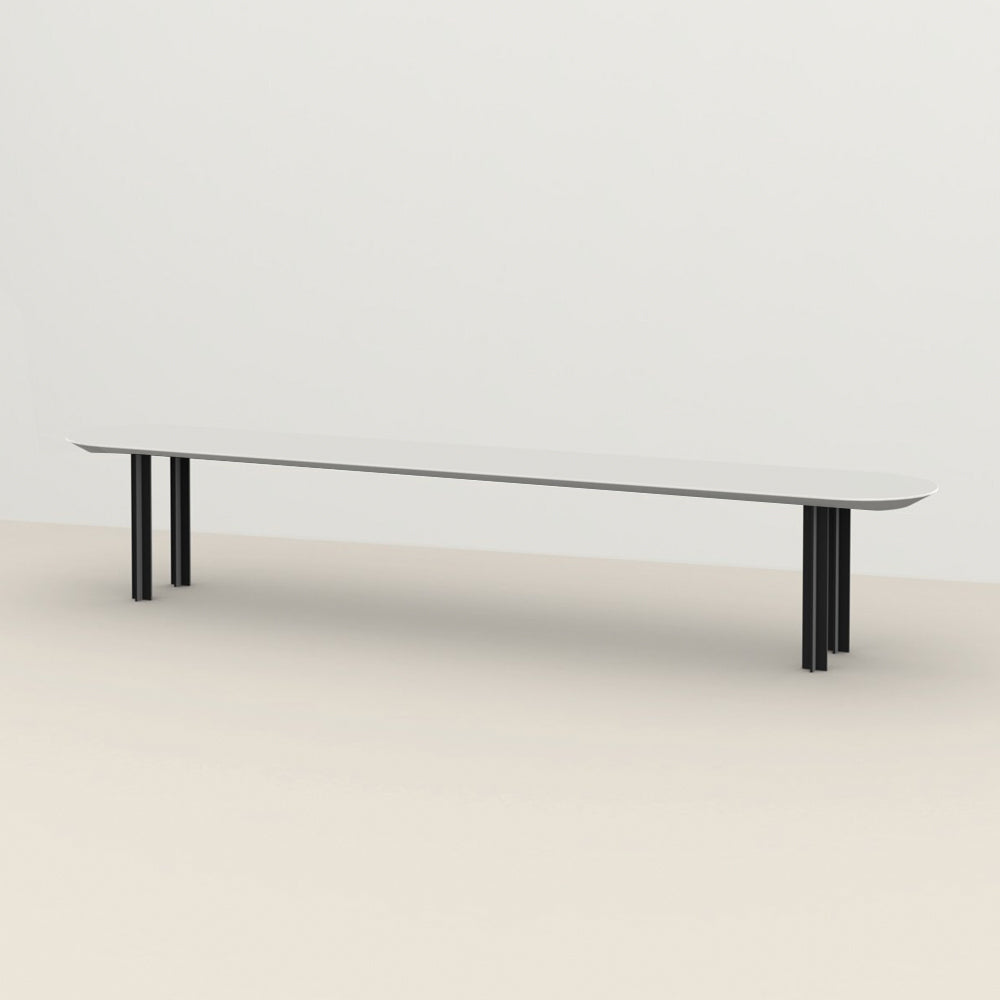 Henk Dining Bench - Flat Oval - HPL Fenix Laminate | Do Shop 