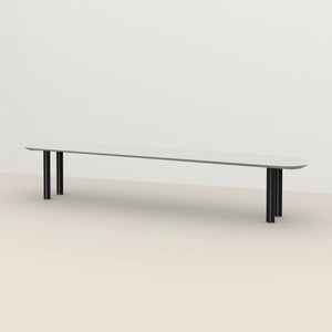 Henk Dining Bench - Flat Oval - HPL Fenix Laminate | Do Shop 