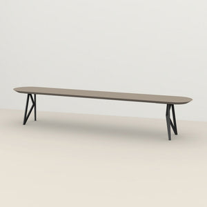 Henk Dining Bench - Flat Oval - HPL Fenix Laminate | Do Shop 