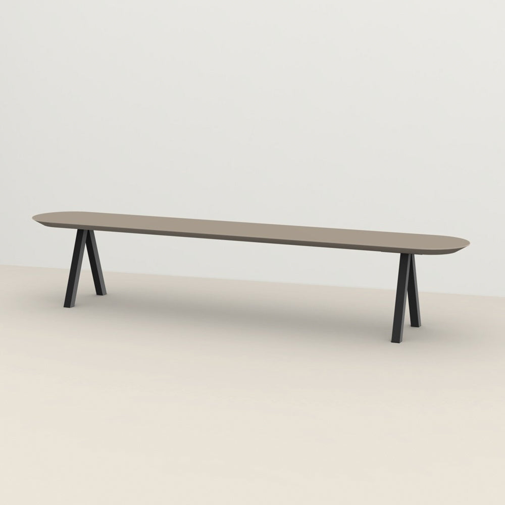 Henk Dining Bench - Flat Oval - HPL Fenix Laminate | Do Shop 