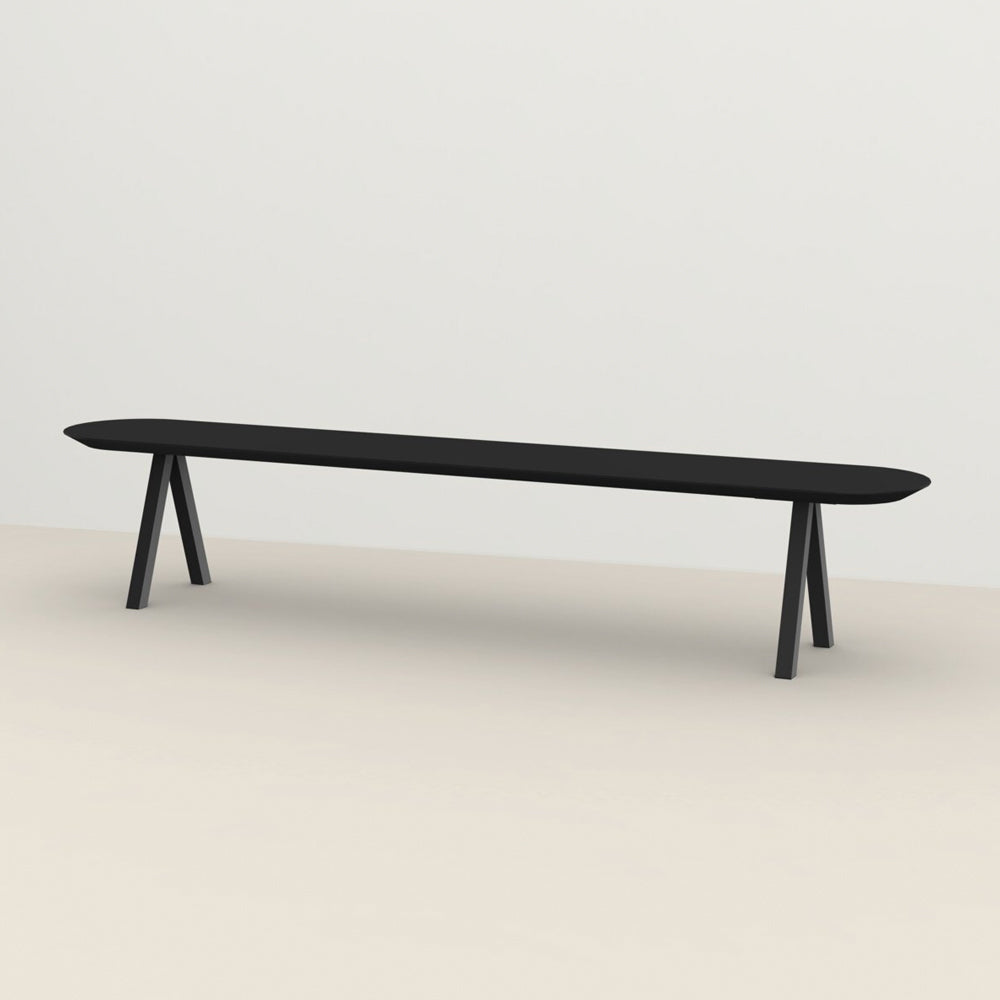 Henk Dining Bench - Flat Oval - HPL Fenix Laminate | Do Shop 