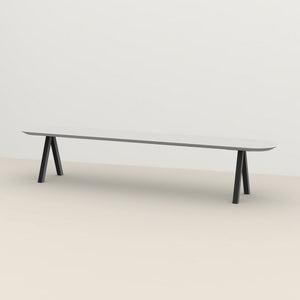 Henk Dining Bench - Flat Oval - HPL Fenix Laminate | Do Shop 