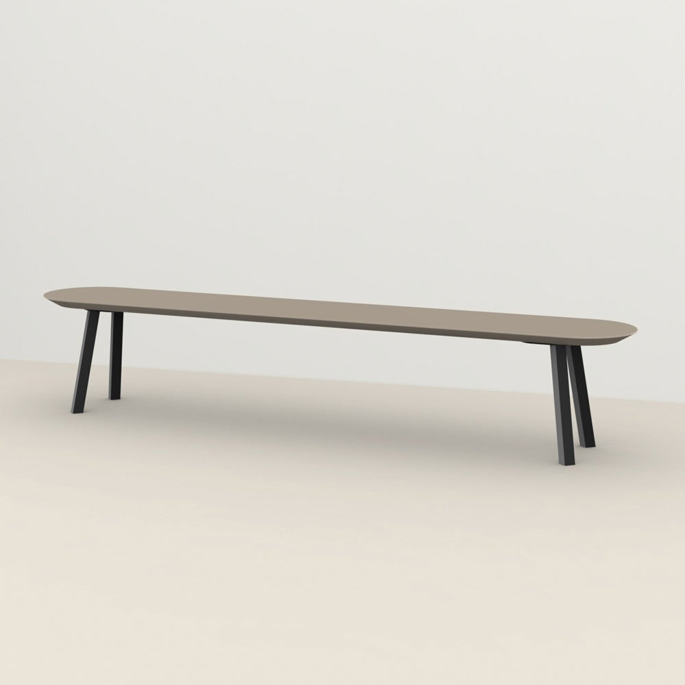 Henk Dining Bench - Flat Oval - HPL Fenix Laminate | Do Shop 