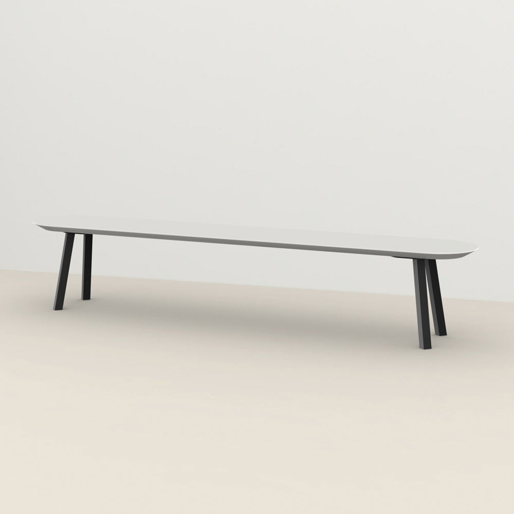 Henk Dining Bench - Flat Oval - HPL Fenix Laminate | Do Shop 