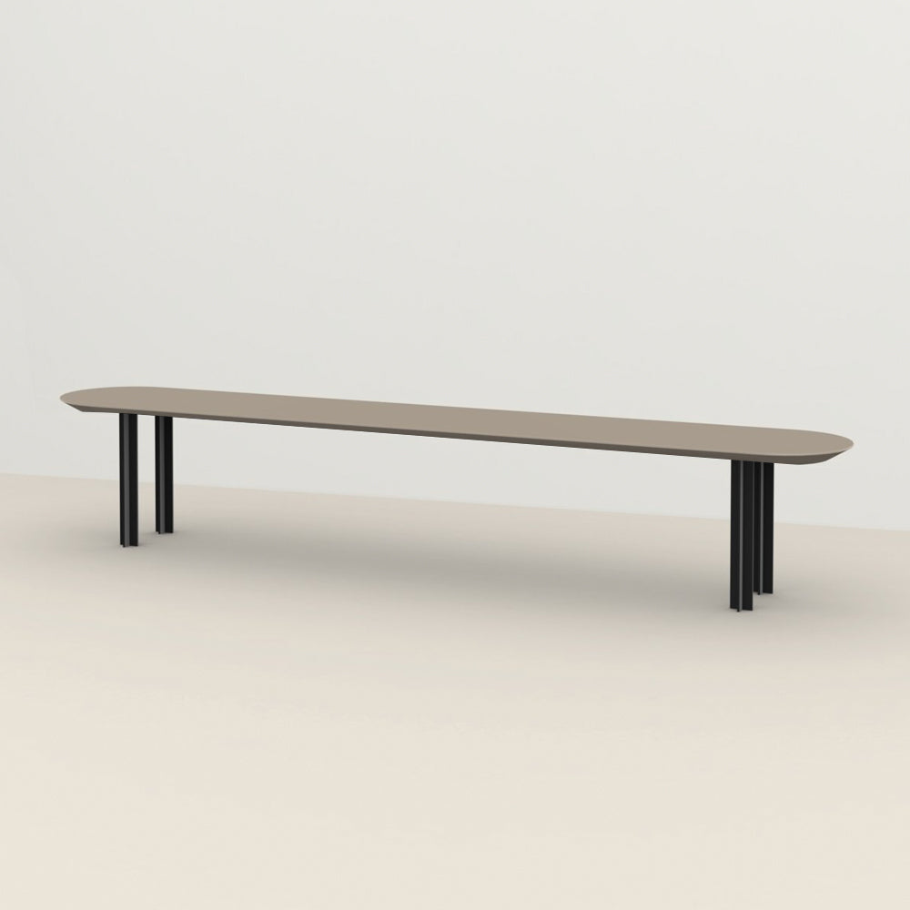 Henk Dining Bench - Flat Oval - HPL Fenix Laminate | Do Shop 