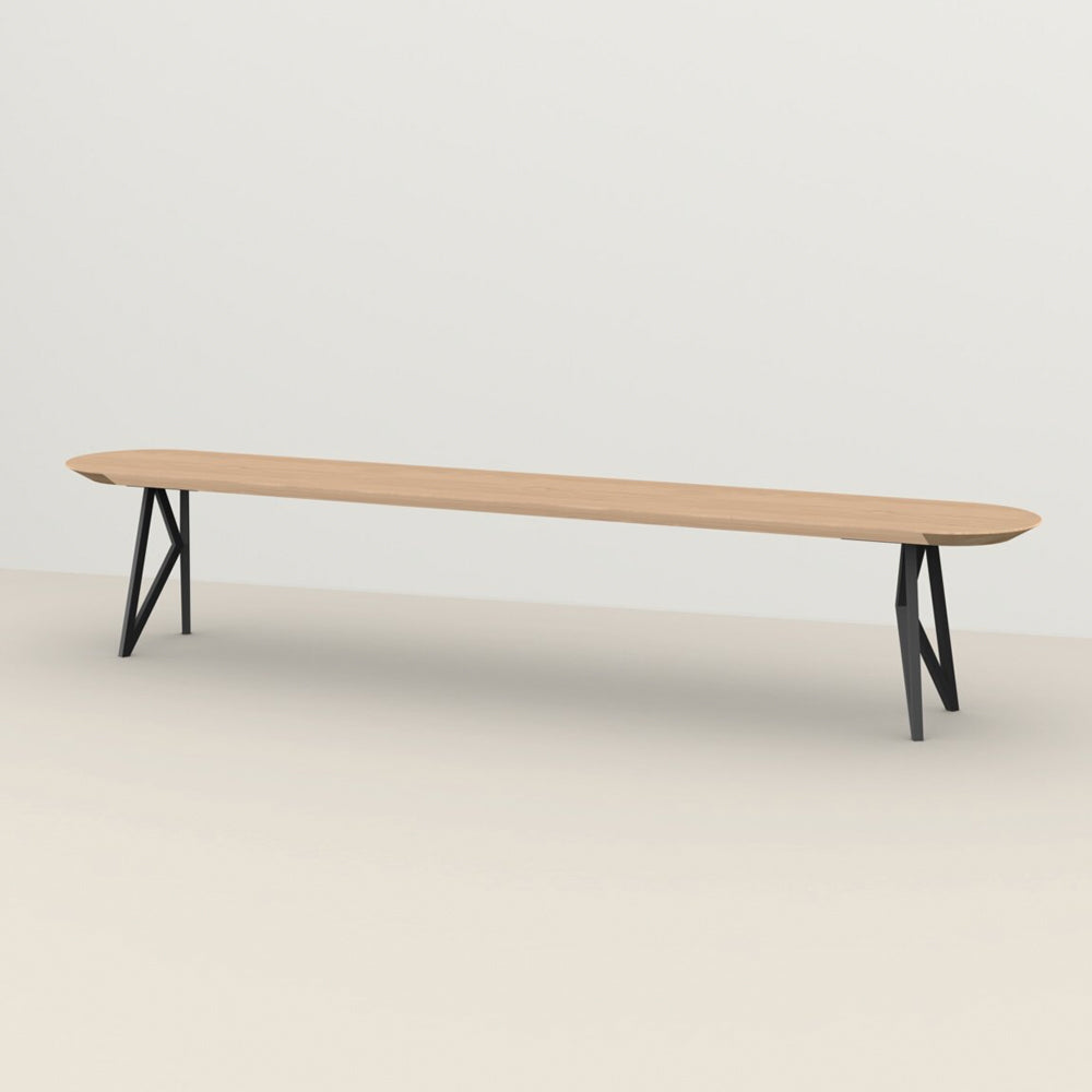 Henk Dining Bench - Flat Oval - Natural Oak | Do Shop 