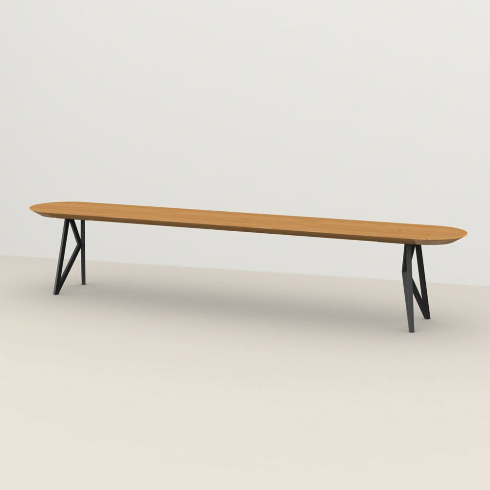 Henk Dining Bench - Flat Oval - Natural Oak | Do Shop 