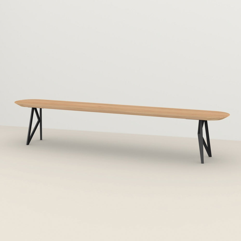 Henk Dining Bench - Flat Oval - Natural Oak | Do Shop 