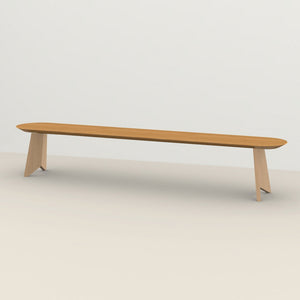 Henk Dining Bench - Flat Oval - Natural Oak | Do Shop 