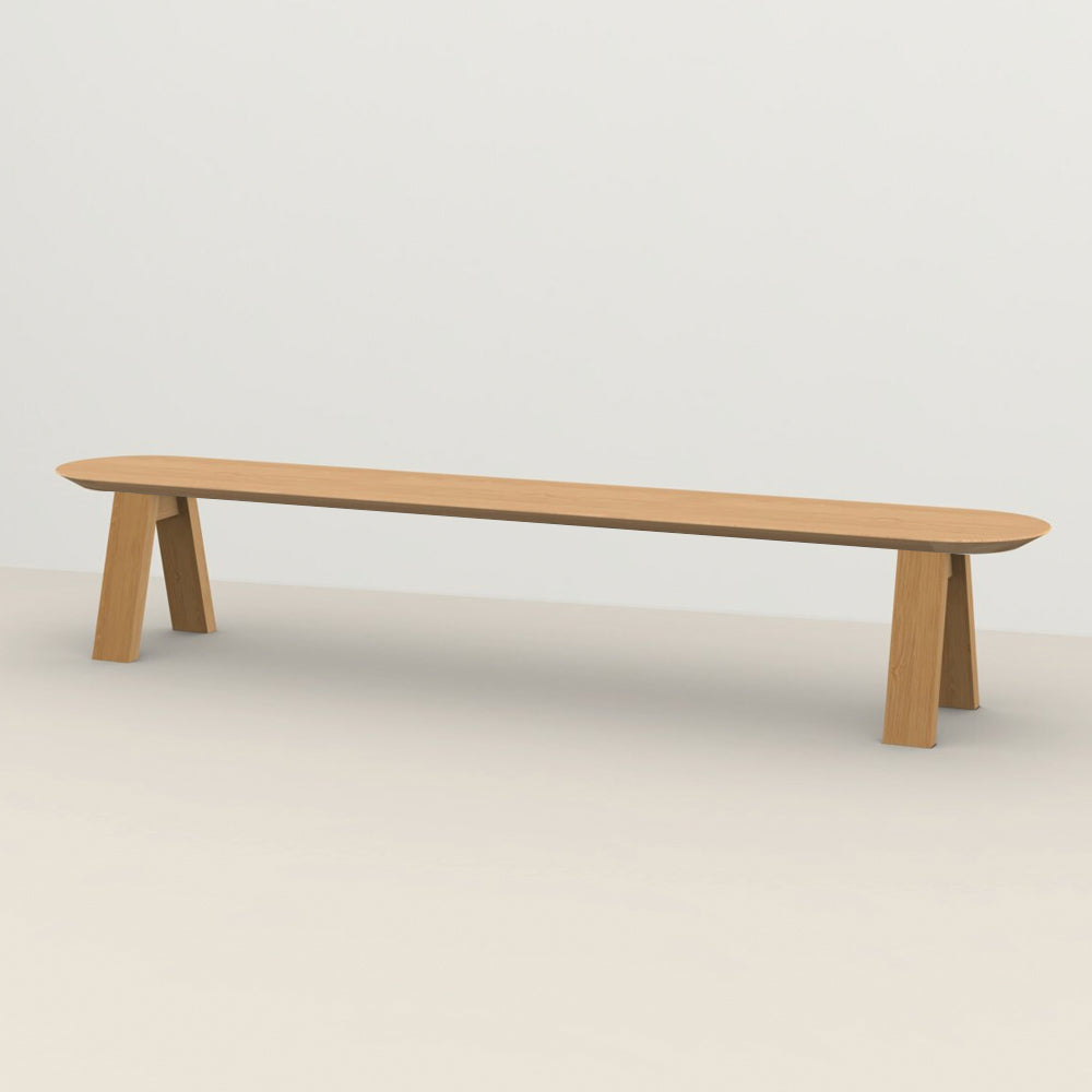 Henk Dining Bench - Flat Oval - Natural Oak | Do Shop 