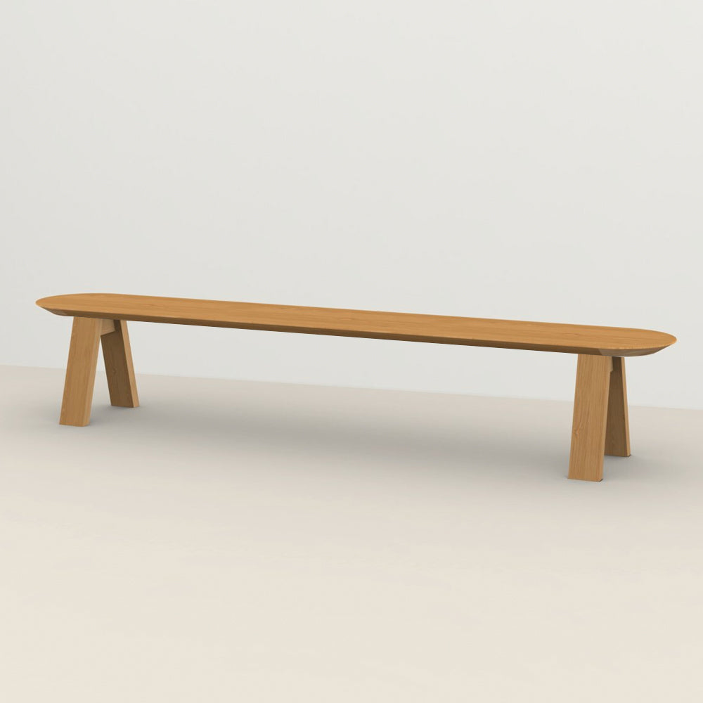 Henk Dining Bench - Flat Oval - Natural Oak | Do Shop 