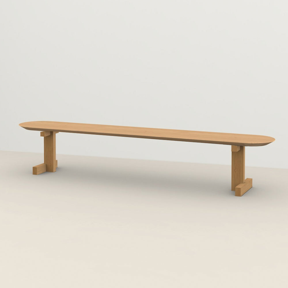 Henk Dining Bench - Flat Oval - Natural Oak | Do Shop 