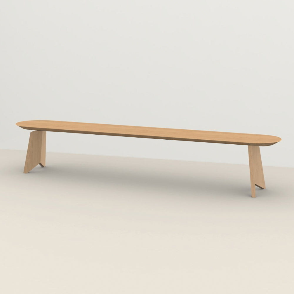 Henk Dining Bench - Flat Oval - Natural Oak | Do Shop 