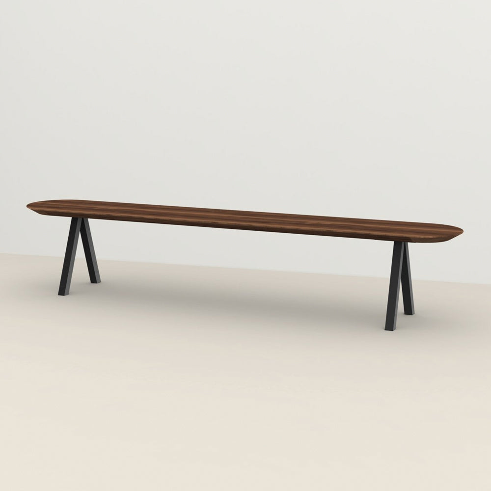 Henk Dining Bench - Flat Oval - Natural Walnut | Do Shop 