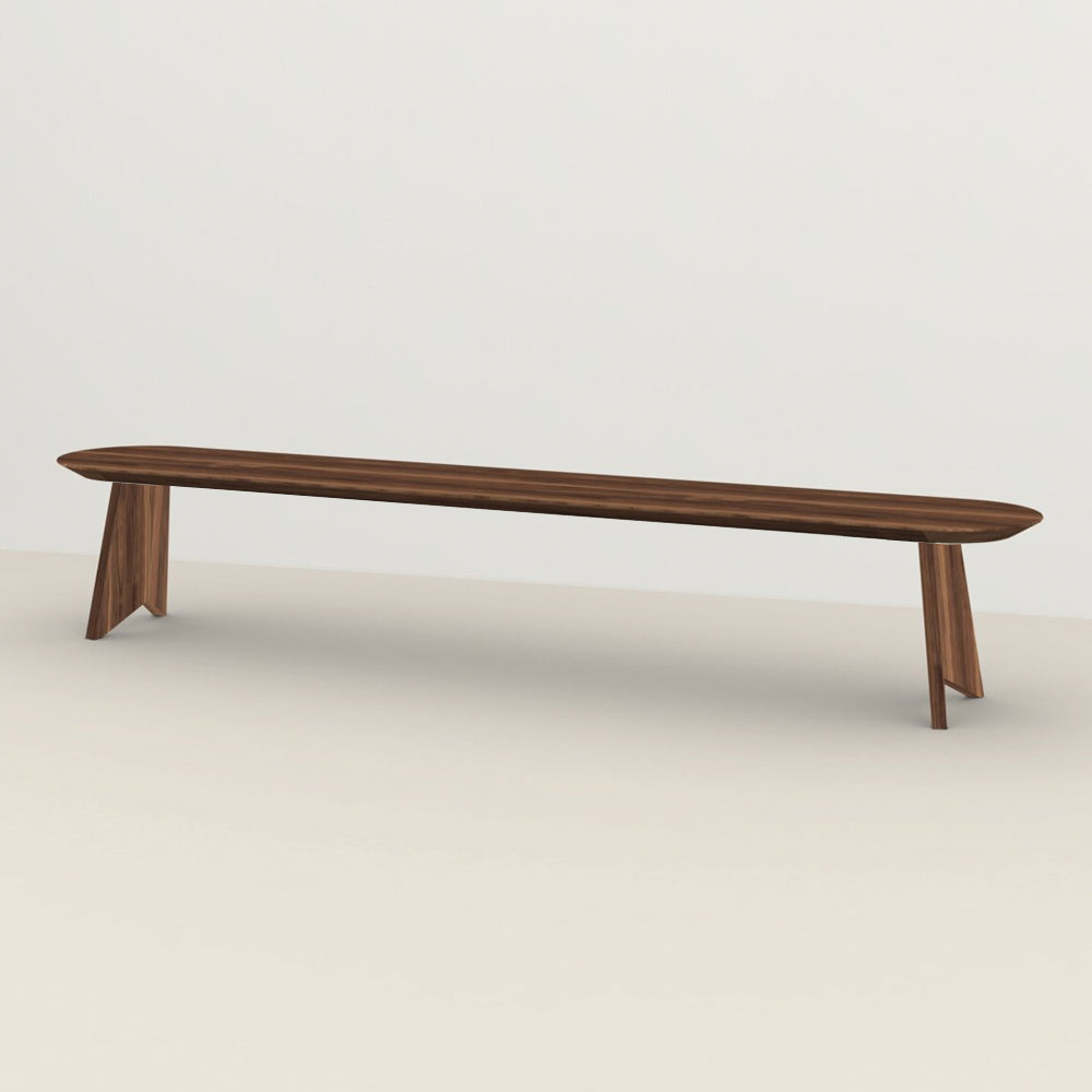 Henk Dining Bench - Flat Oval - Natural Walnut | Do Shop 