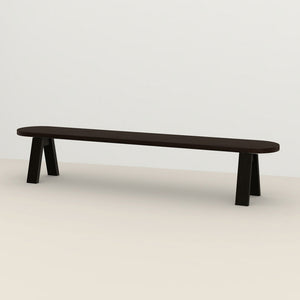 Henk Dining Bench - Flat Oval - Stained Oak | Do Shop 