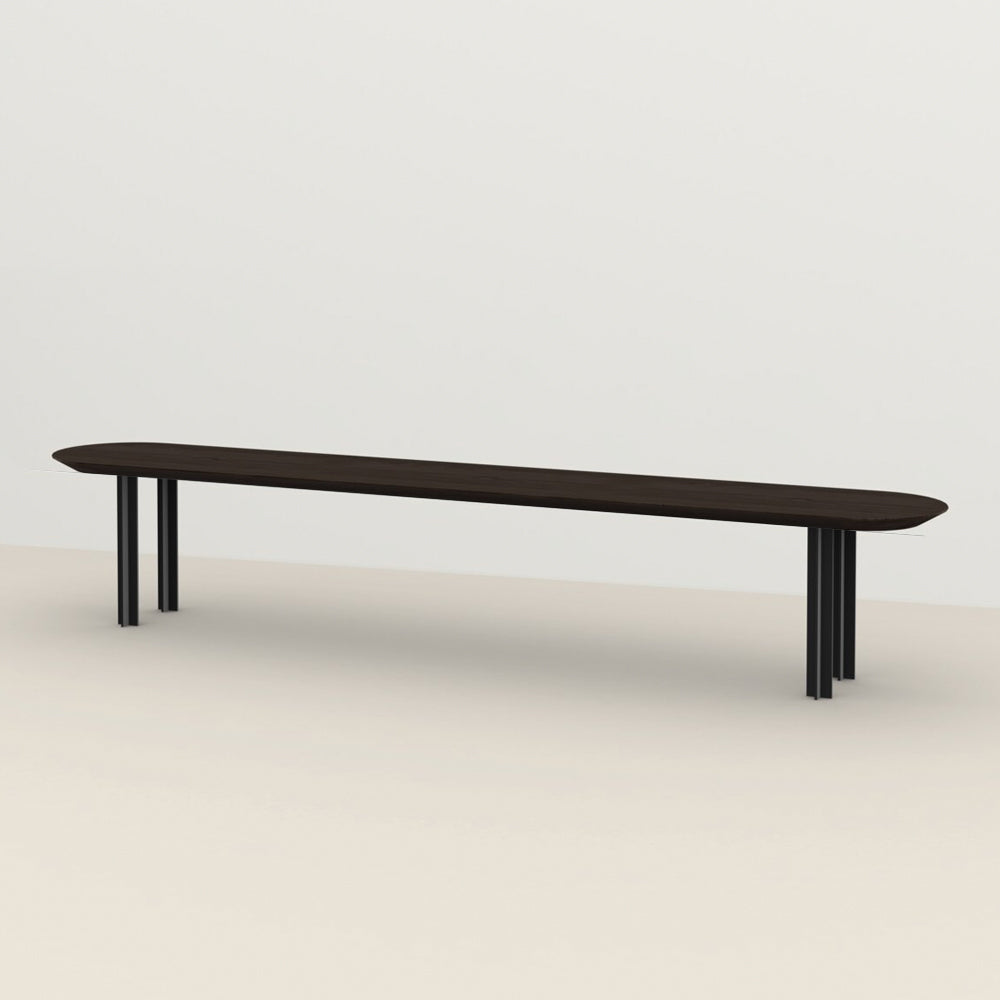 Henk Dining Bench - Flat Oval - Stained Oak | Do Shop 