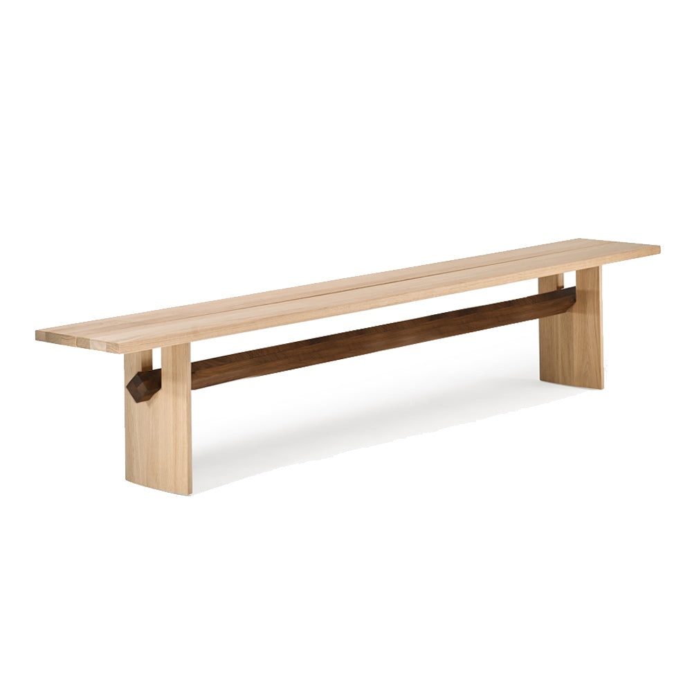 Snoop Bench - Oak Bench and Walnut Beam by Woak | Do Shop